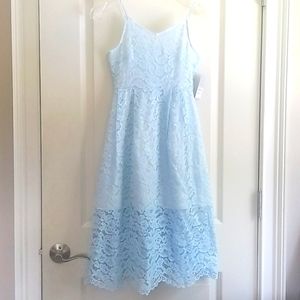 Nordstrom Girls Dress Blue Lace 10
